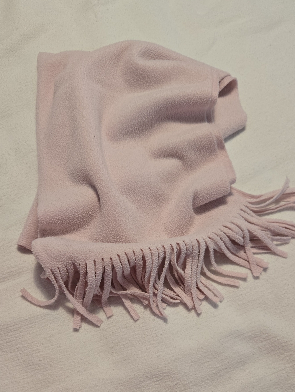 Marks & Spencer Pale Pink Fleece Fringed Scarf